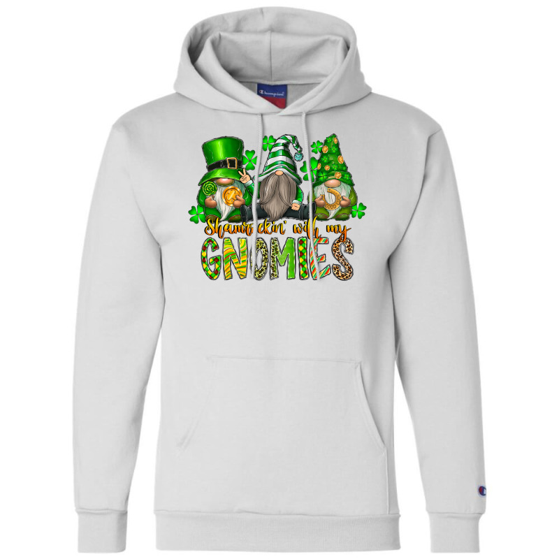 Shamrockin With My Gnomies Champion Hoodie by SublimationCraftShop | Artistshot