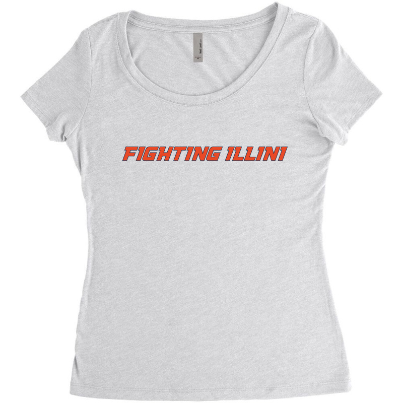 Illinois Fighting Illini, Apparel Women's Triblend Scoop T-shirt by graysonnicholas9 | Artistshot