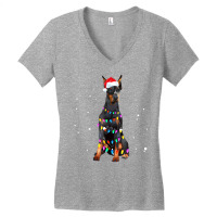 Christmas Lights Doberman T Shirt Cute Gifts For D Women's V-neck T-shirt | Artistshot