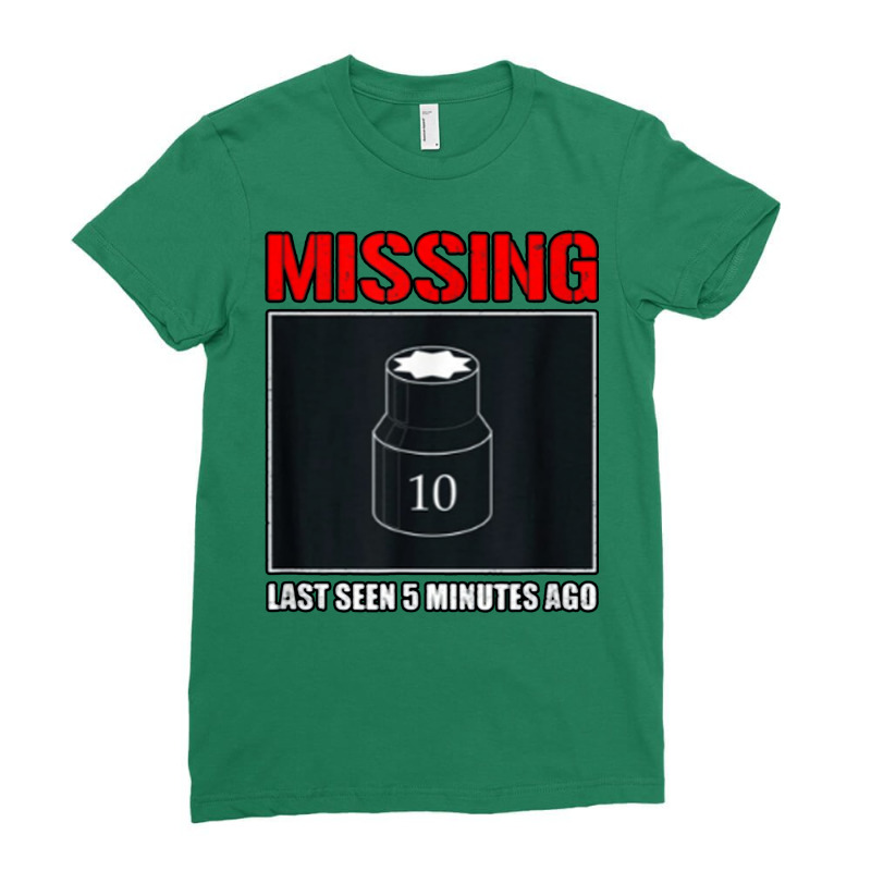 Missing 10mm Socket Mechanic Parody T Shirt Ladies Fitted T-Shirt by axemonwuotin | Artistshot