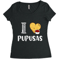 I Love Pupusas I Heart Pupusas Vegan Veganism T Sh Women's Triblend Scoop T-shirt | Artistshot