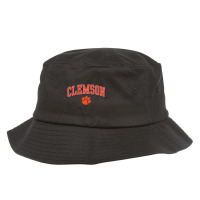 Clemson Tigers Arch Over Heather Gray Officially L Bucket Hat | Artistshot