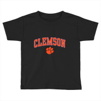 Clemson Tigers Arch Over Heather Gray Officially L Toddler T-shirt | Artistshot