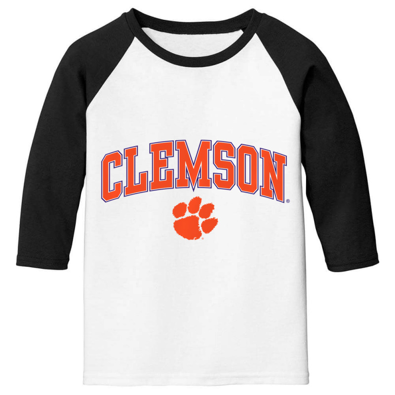 Clemson Tigers Arch Over Heather Gray Officially L Youth 3/4 Sleeve by stausss | Artistshot