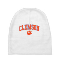 Clemson Tigers Arch Over Heather Gray Officially L Baby Beanies | Artistshot