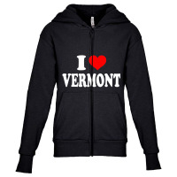 I Love Vermont T Shirt Youth Zipper Hoodie | Artistshot