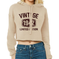 Womens 80 Years Old Vintage 1942 Limited Edition 8 Cropped Hoodie | Artistshot