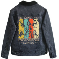 Vintage The Original Founding Fathers Native Ameri Unisex Sherpa-lined Denim Jacket | Artistshot