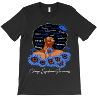 Charge Syndrome Awareness We Wear Blue Black Woman T-shirt | Artistshot