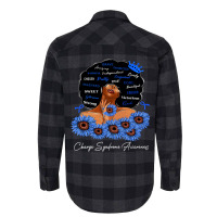 Charge Syndrome Awareness We Wear Blue Black Woman Flannel Shirt | Artistshot