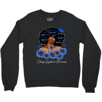 Charge Syndrome Awareness We Wear Blue Black Woman Crewneck Sweatshirt | Artistshot