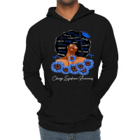 Charge Syndrome Awareness We Wear Blue Black Woman Lightweight Hoodie | Artistshot