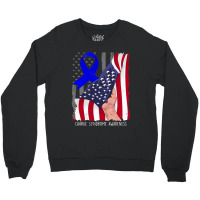 Charge Syndrome Shirt Awareness American Flag Blue Crewneck Sweatshirt | Artistshot