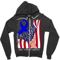 Charge Syndrome Shirt Awareness American Flag Blue Zipper Hoodie | Artistshot