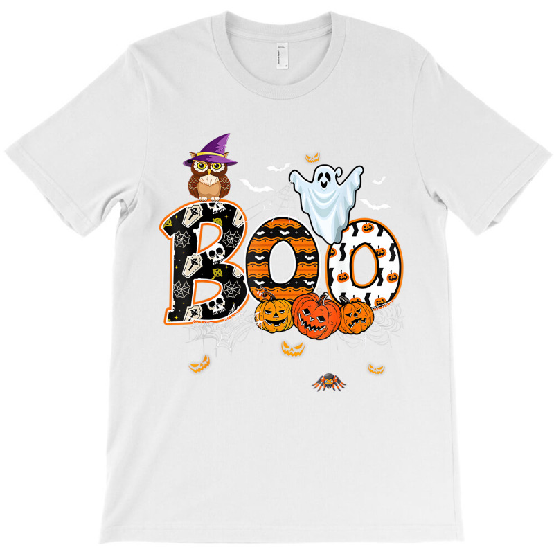 Boo Creepy Owl Pumpkin Ghost Funny Halloween Costu T-shirt | Artistshot