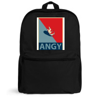 No Talk Me Im Angy Meme Shepard Fairey Style Illus Backpack | Artistshot