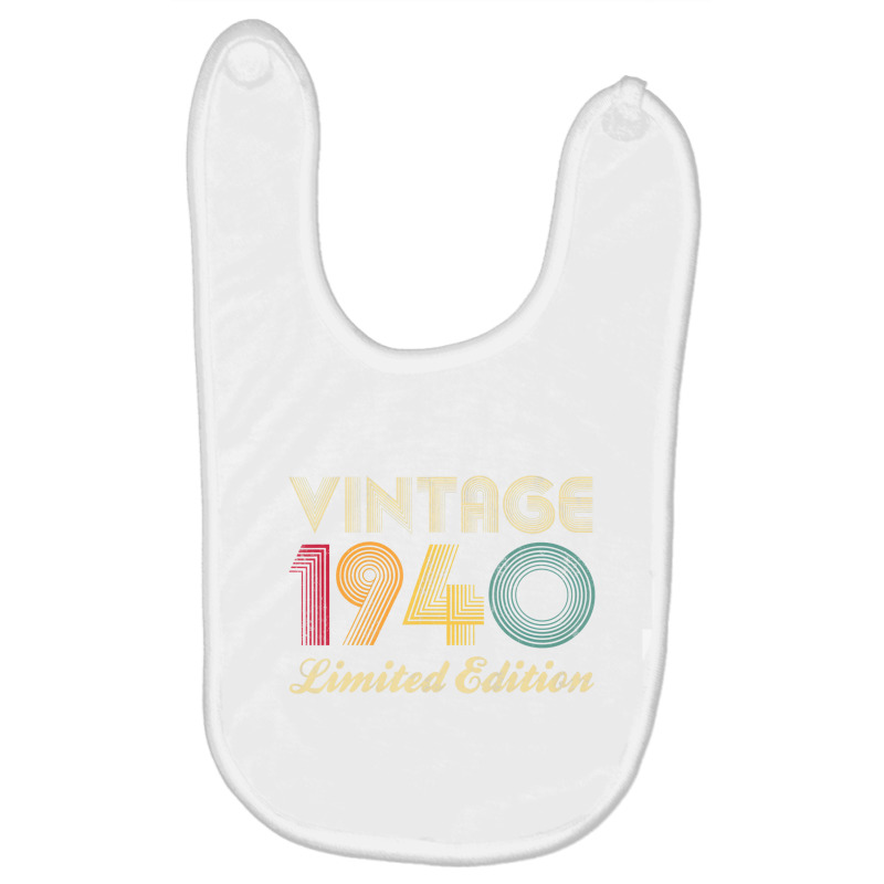 80th Birthday Gift 1940 Vintage Limited Edition 80 Baby Bibs by krumsiek | Artistshot