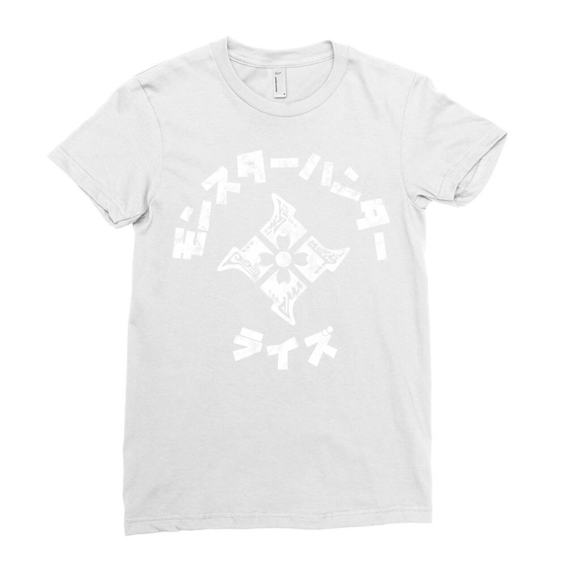 Monster Hunter Rise Kanji Ladies Fitted T-Shirt by axemonwuotin | Artistshot