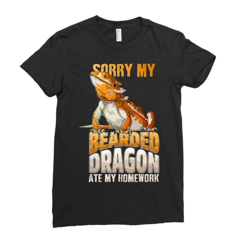 Sorry My Bearded Dragon Ate My Homework Funny Liza Ladies Fitted T-Shirt by whoretacarpal | Artistshot