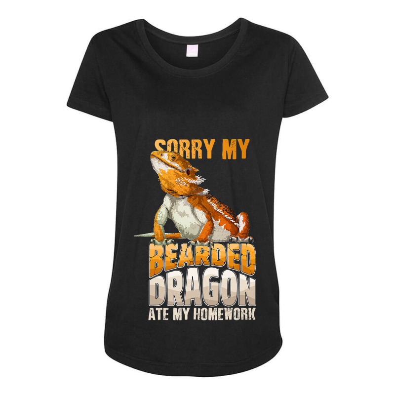 Sorry My Bearded Dragon Ate My Homework Funny Liza Maternity Scoop Neck T-shirt by whoretacarpal | Artistshot