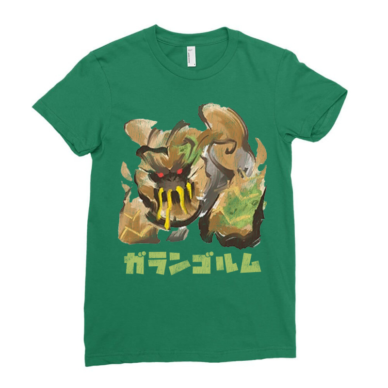 Monster Hunter Rise Sunbreak Garangolm Kanji Ladies Fitted T-Shirt by axemonwuotin | Artistshot