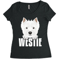 Smiling West Highland White Terrier T Shirt Women's Triblend Scoop T-shirt | Artistshot