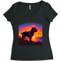 Retro Aesthetic Glen Of Imaal Terrier Dog 72 Women's Triblend Scoop T-shirt | Artistshot