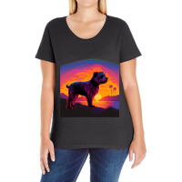 Retro Aesthetic Glen Of Imaal Terrier Dog 72 Ladies Curvy T-shirt | Artistshot