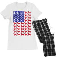 Jack Russell Terrier American Flag Women's Pajamas Set | Artistshot