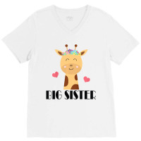 Kids Big Sister Giraffe Big Sis T Shirt V-neck Tee | Artistshot