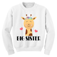 Kids Big Sister Giraffe Big Sis T Shirt Youth Sweatshirt | Artistshot