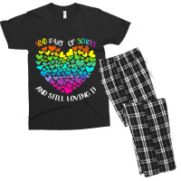 Cute 100 Days Of School And Still Loving It Hearts Men's T-shirt Pajama Set | Artistshot