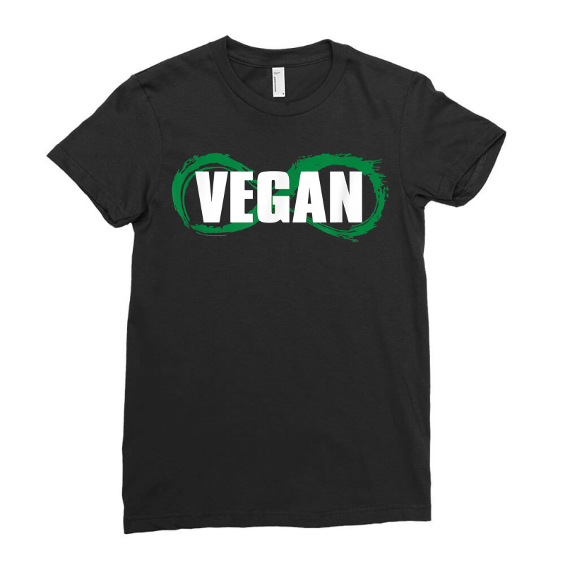 Vegan Forever Infinity Symbol Herbivore Vegetarian Ladies Fitted T-Shirt by byrneo | Artistshot