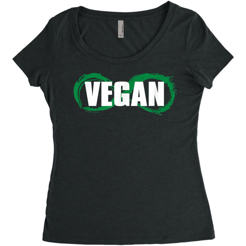 Vegan Forever Infinity Symbol Herbivore Vegetarian Women's Triblend Scoop T-shirt by byrneo | Artistshot