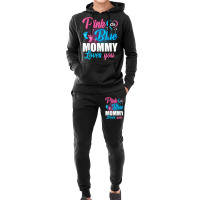 Pink Or Blue Mommy Loves You Gender Baby Reveal Pa Hoodie & Jogger Set | Artistshot