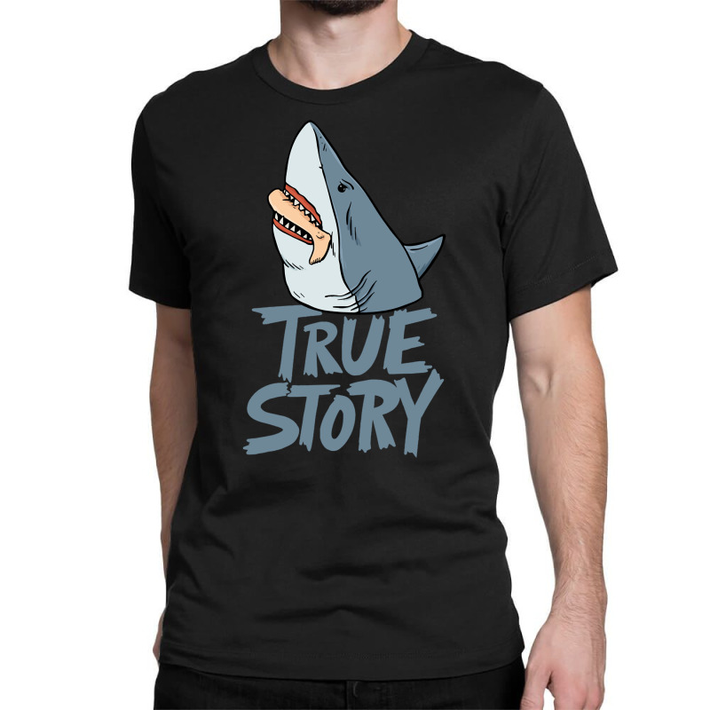 Shark Amputee Joke Leg Prosthetic Design For A Leg Classic T-shirt by abele | Artistshot