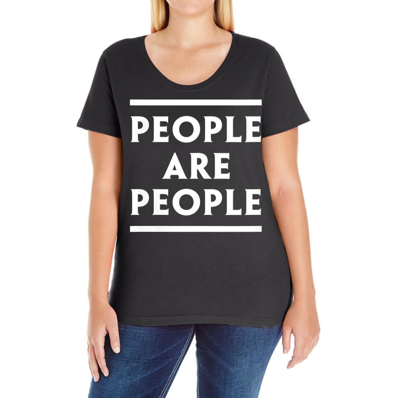 Womens People Are People V Neck T Shirt Ladies Curvy T-Shirt by boney | Artistshot