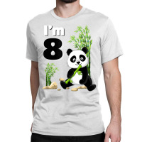 8 Year Old Gifts 8th Birthday Party Animal Panda L Classic T-shirt | Artistshot