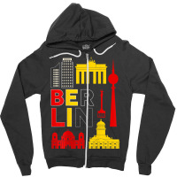 Backprint Berlin Capital Of Germany T Shirt Zipper Hoodie | Artistshot