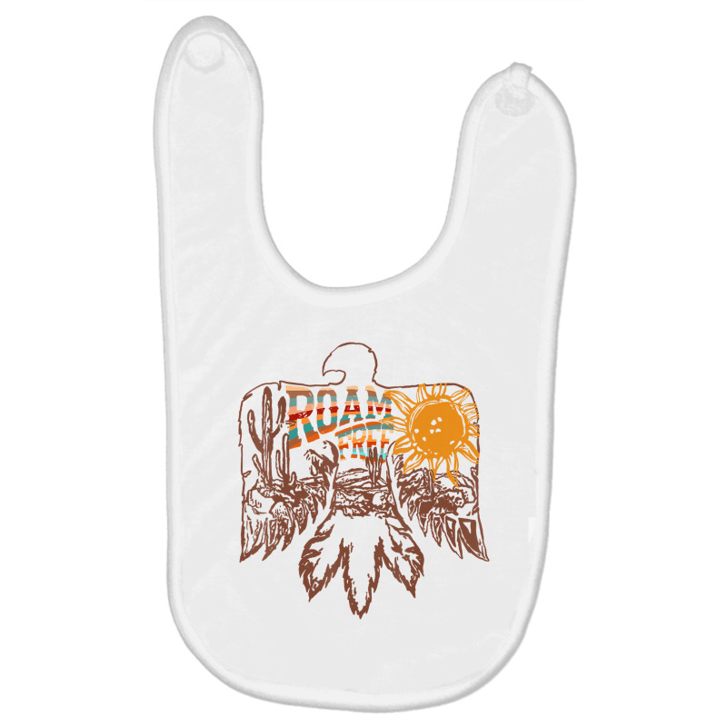 Roam Free Native American Indian Thunderbird Symbo Baby Bibs | Artistshot