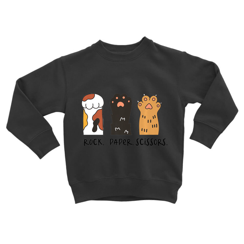 Funny Cat Rock Paper Scissors Cute Cat Paws Kids T Toddler Sweatshirt | Artistshot