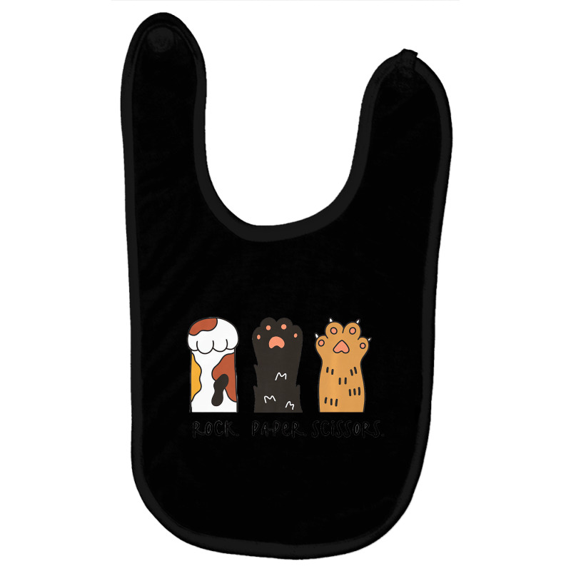 Funny Cat Rock Paper Scissors Cute Cat Paws Kids T Baby Bibs | Artistshot