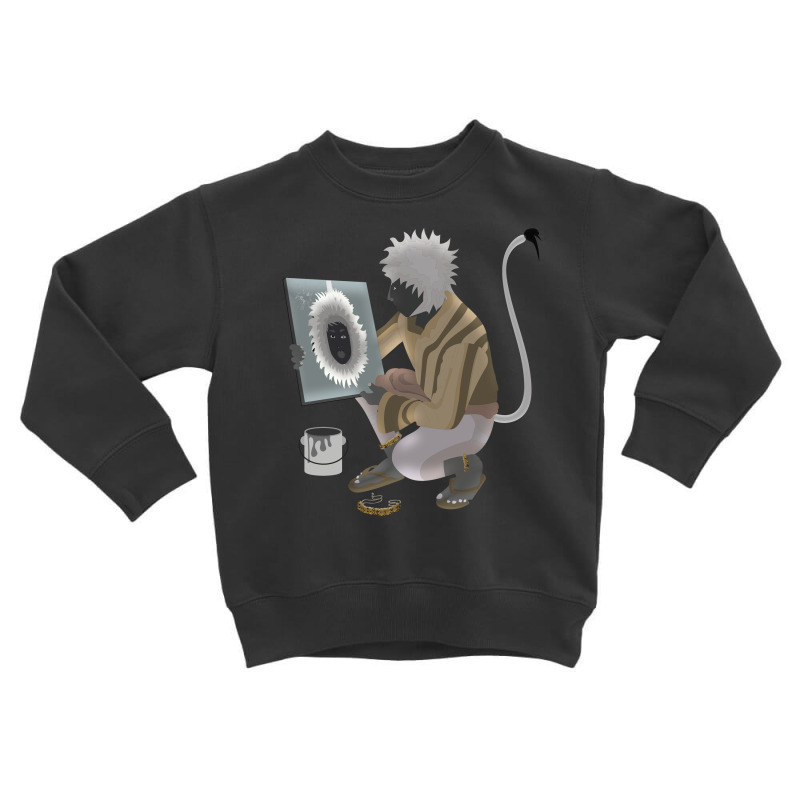 Monkey In The Mirror Toddler Sweatshirt | Artistshot