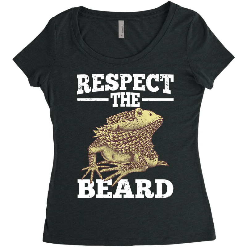 Cool Bearded Dragon For Men Women Reptile Lizard H Women's Triblend Scoop T-shirt by kerrmanthez | Artistshot