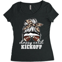 Classy Until Kickoff American Football Girl Game D Women's Triblend Scoop T-shirt | Artistshot