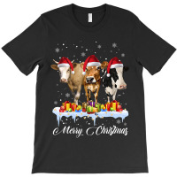 Cow Christmas Lights Tree Sweater Stocking Ornamen T-shirt | Artistshot