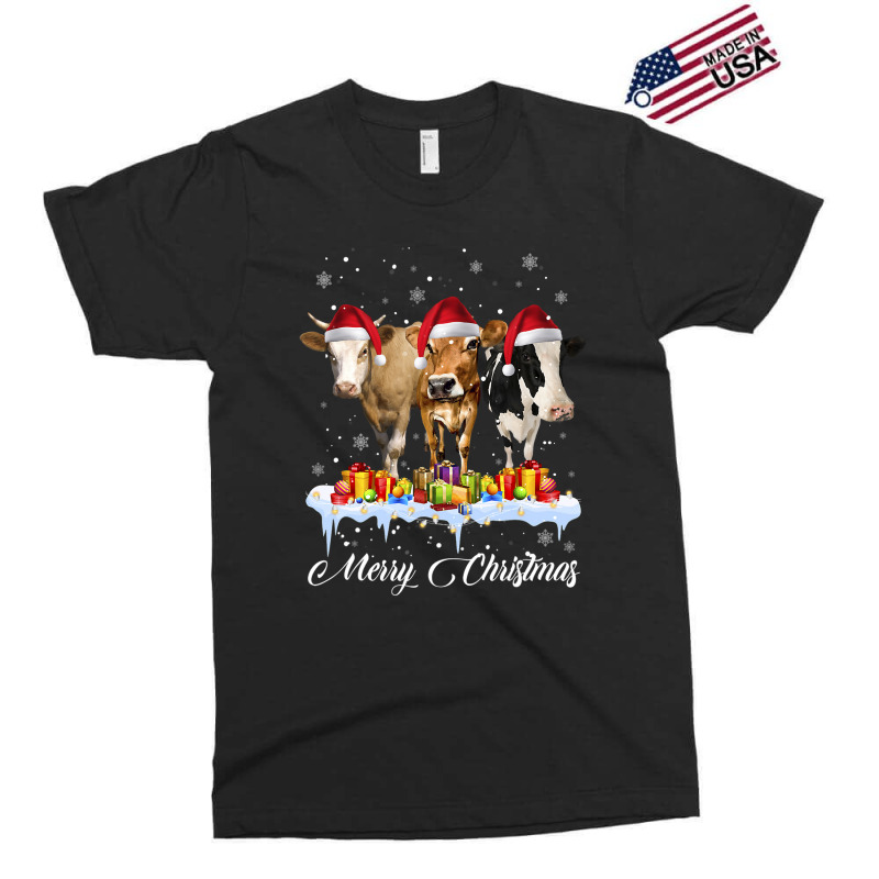 Cow Christmas Lights Tree Sweater Stocking Ornamen Exclusive T-shirt | Artistshot