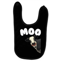 Funny Cow Design For Men Women Cow Farmer Dairy Fa Baby Bibs | Artistshot