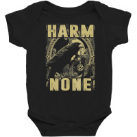 Harm None Wiccan T Shirt. Pagan Shirt With Raven F Baby Bodysuit | Artistshot