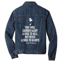 Free Will Carried Many To Hell Charles Spurgeon Qu Men Denim Jacket | Artistshot